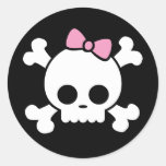 Cute Skull Girl Stickers