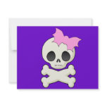 Cute Skull n Crossbones with Bat Bow invitations
