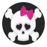 Cute Skull Round Sticker