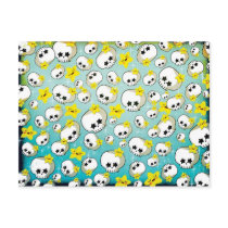 Cute Skulls And Stars Pattern Postcard