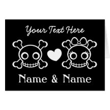 Cute Skulls Partner Cards