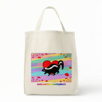 Cute Skunk Heart. Happy Anti-Valentines Day! Canvas Bag