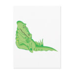 cute sleeping alligator postcards