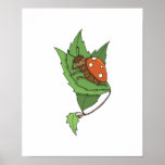cute sleeping little ladybug print