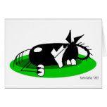 Cute Sleeping Paint Horse Cartoon Greeting Cards