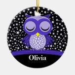 cute sleepy owl ornament
