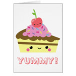 Cute Slice of Kawaii Ice Cream Cake Card