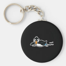 cute sliding penguin keychains