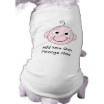 Cute Smiling Baby. Custom Text. Vector on White. pet clothing