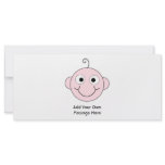 Cute Smiling Baby. Custom Text. Vector on White. rack cards