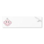 Cute Smiling Baby. Vector illustration. Custom bumper stickers