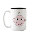 Cute Smiling Baby. Vector illustration. Custom mugs