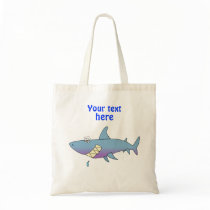 Cute Smiling Cartoon Shark Customisable Template Bag