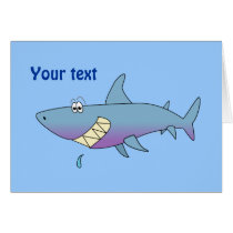 Cute Smiling Cartoon Shark Customisable Template