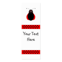 Cute Smiling Ladybug Bookmark Business Card