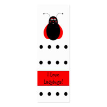 Cute Smiling Ladybug Bookmark Business Cards