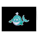 cute smiling little whale cards