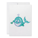 cute smiling little whale invitations