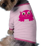 Cute Smiling Pink Cartoon Cat Custom pet clothing