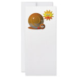 Cute snail with smiling sun rack cards