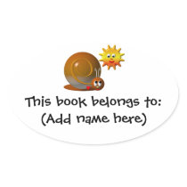 Cute snail with smiling sun
