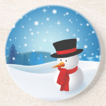 Cute Snowman Coaster
