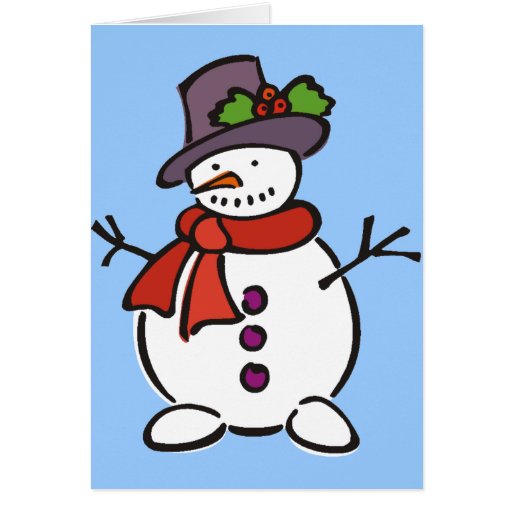 Cute Snowman Greeting Card