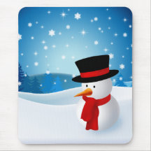Cute Snowman Mousepad