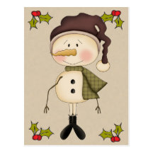 Cute Snowman Postcard