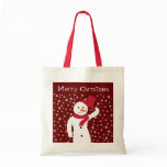 Cute Snowman & Snowflakes Christmas Gift Bag