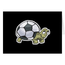 cute soccer turtle greeting cards