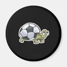 cute soccer turtle refrigerator magnet