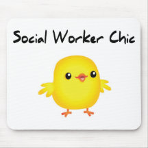 Cute Social Worker Chic Shirts for Social Workers Mousepad