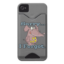 cute sorry i forgot funny forgetful elephant iphone 4 id cover