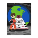 Cute Spaceman Postcard