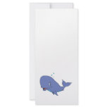 cute sperm whale customized rack card