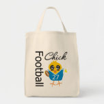 Cute Sporty Chick Football Chick Tote Bag