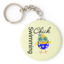 Cute Sporty Swimming Chick Keychains