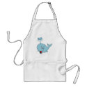 cute spouting whale aprons