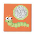 Cute Squiggly Worm Photo Magnet