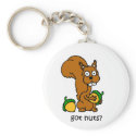 Cute squirrel got nuts keychains