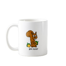Cute squirrel got nuts mugs