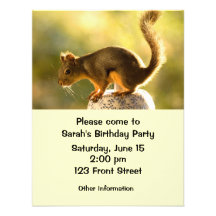 Cute Squirrel on a Cookie Jar Personalized Invitations