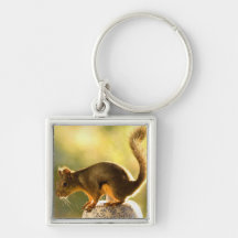 Cute Squirrel on a Cookie Jar Keychains