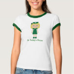 Cute St. Paddy's Nurse Cartoon Character t-shirts