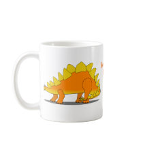 Cute Stegosaurus Dinosaur Cartoon Template Mugs