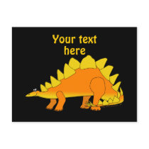 Cute Stegosaurus Dinosaur Cartoon Template Post Cards