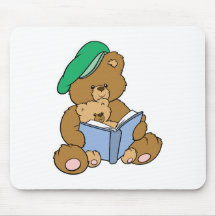 Cute Story Time Teddy Bear Design Mousepad