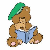 Cute Story Time Teddy Bear Design Photo Cutout