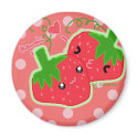 Cute strawberries magnets